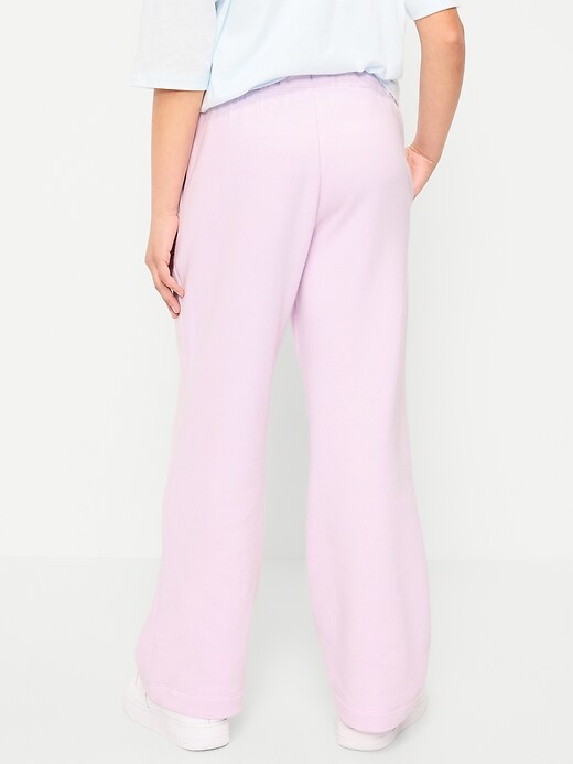 Image number 2 showing, Favorite Fleece High-Waisted Wide-Leg Sweatpants for Girls