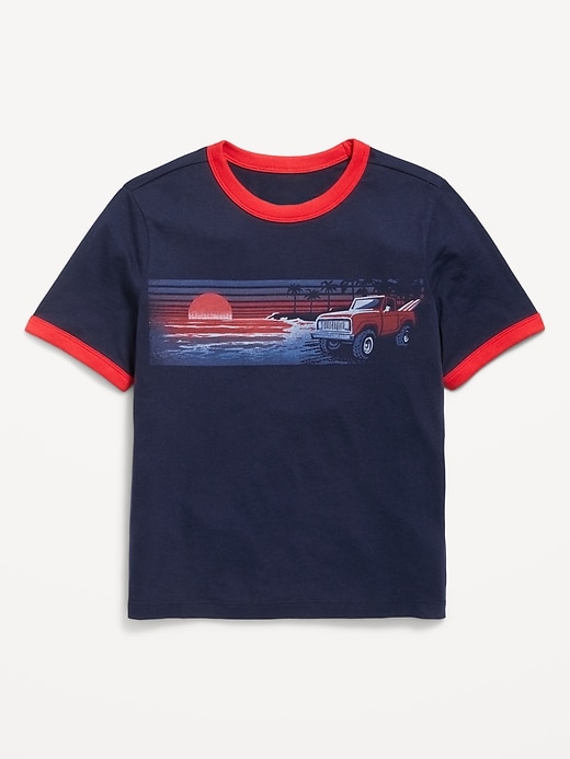 Image number 1 showing, Softest Printed Crew-Neck T-Shirt for Boys