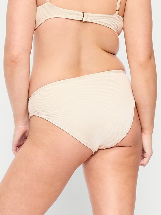 Image number 6 showing, Ribbed Mid-Rise Bikini Swim Bottoms
