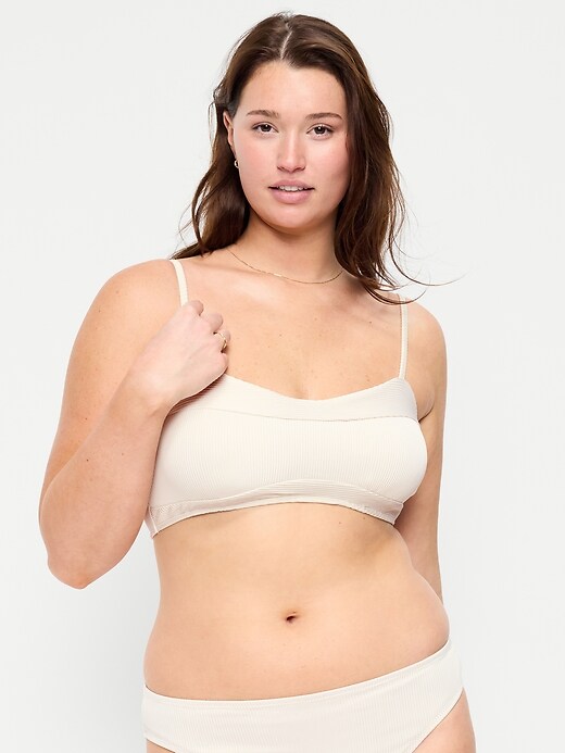 L'image numéro 5 présente Haut de bikini côtelé