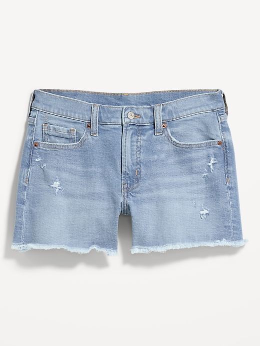 L'image numéro 2 présente Short OG profilé en denim à taille haute à ourlet coupé, entrejambe de 4 cm