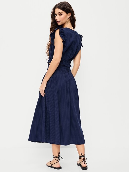 Image number 3 showing, Smocked-Waist Midi Skirt
