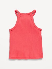 Image number 2 showing, Fitted Ribbed Logo-Graphic Halter Tank Top for Toddler Girls