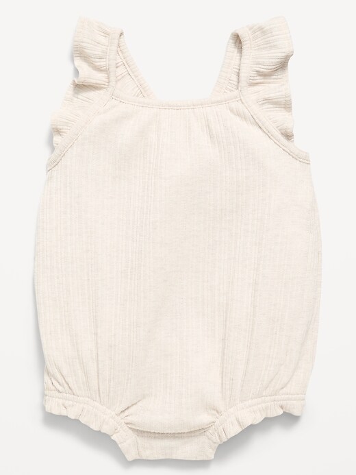 Image number 1 showing, Sleeveless Ruffle-Trim Romper for Baby