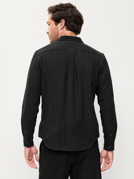 Image number 2 showing, Classic Fit Linen-Blend Shirt