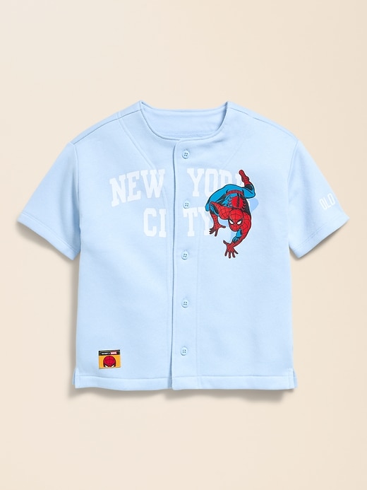 Image number 2 showing, Old Navy x Marvel Spider-Man Fleece Graphic Baseball Shirt for Toddler Boys