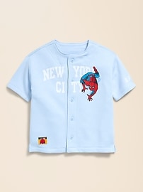 Image number 2 showing, Old Navy x Marvel Spider-Man Fleece Graphic Baseball Shirt for Toddler Boys