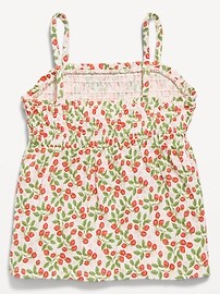 Image number 3 showing, Printed Sleeveless Textured Smocked Top for Girls