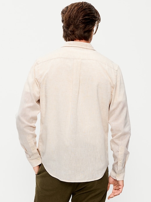 Image number 2 showing, Classic Fit Linen-Blend Shirt