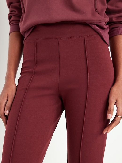 Image number 3 showing, High-Waisted Dynamic Fleece Crop Kick Flare Sweatpants