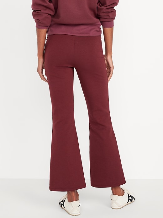 Image number 2 showing, High-Waisted Dynamic Fleece Crop Kick Flare Sweatpants
