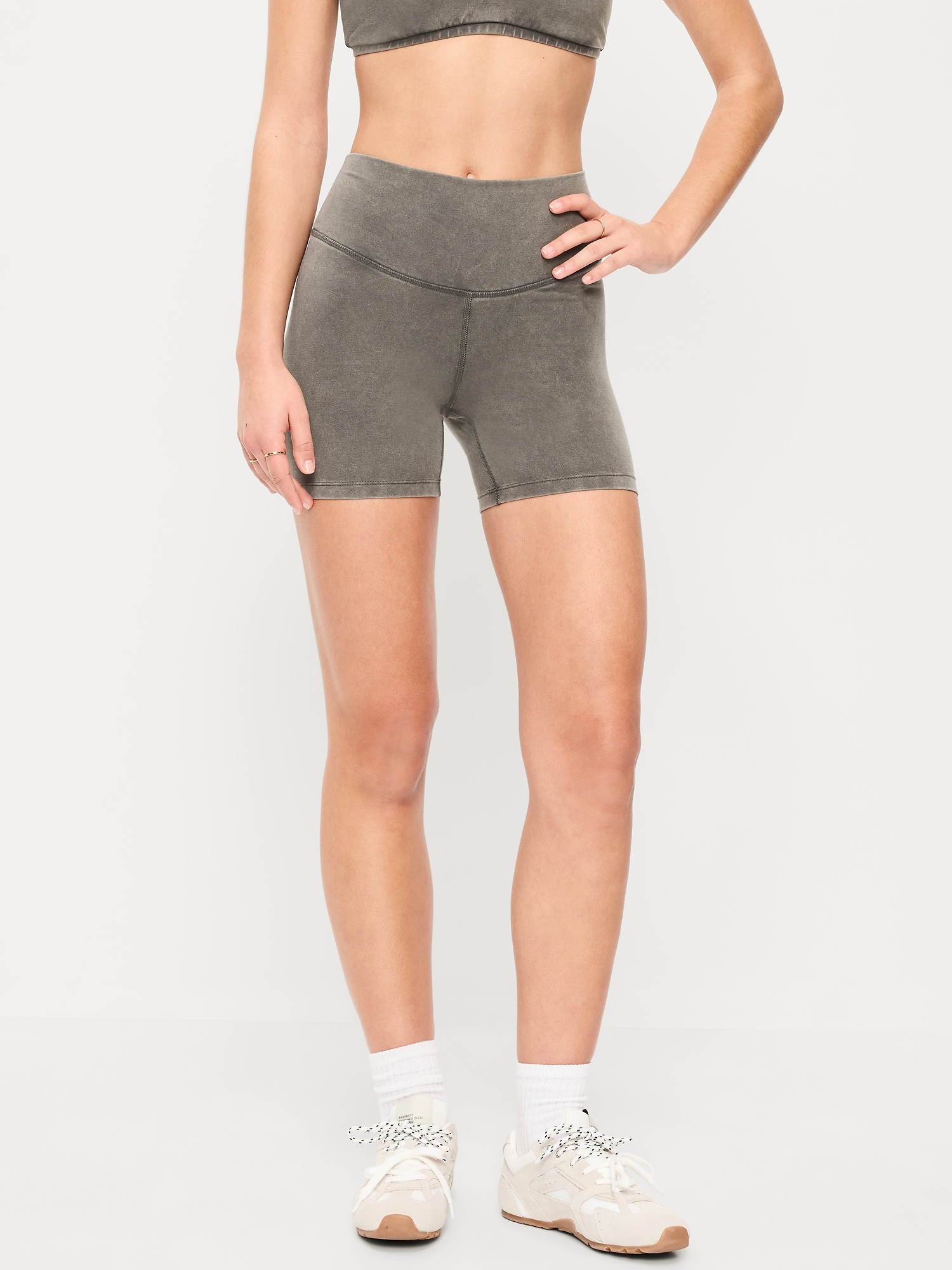 High-Waisted PowerChill Biker Shorts - 5-inch inseam