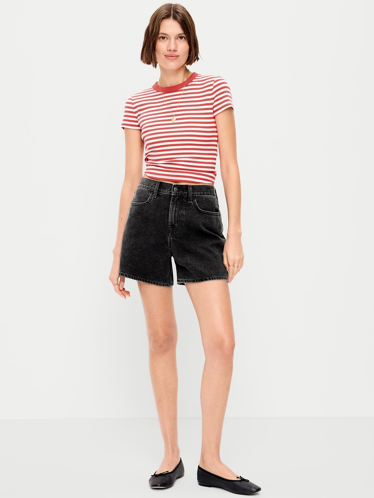 High-Waisted Wow Baggy Jean Shorts - 5-inch inseam