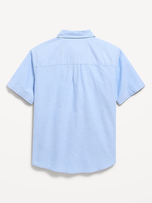 Image number 3 showing, Short-Sleeve Pocket Oxford Shirt for Boys