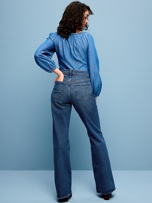 L'image numéro 3 présente Jean Wow semi-évasé ample à taille mi-basse