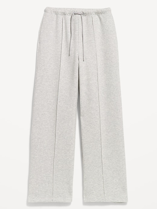 Image number 5 showing, High-Waisted Dynamic Fleece Textured Wide-Leg Sweatpants