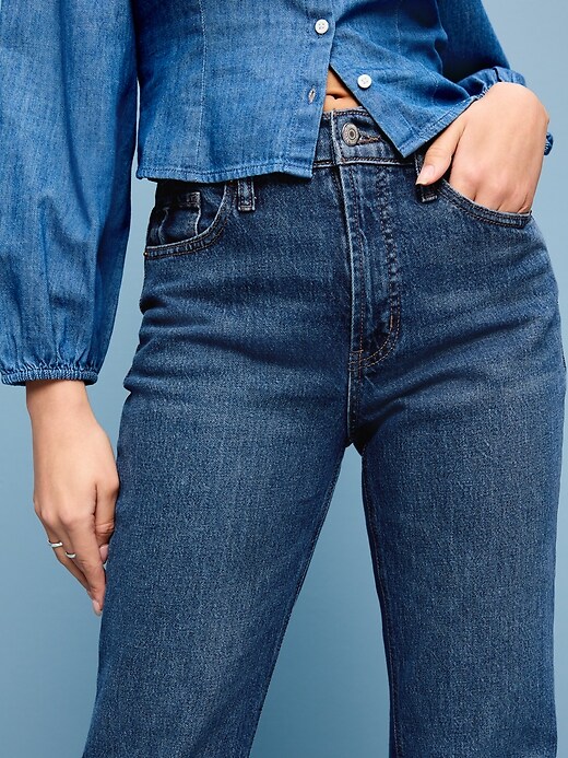 L'image numéro 4 présente Jean Wow semi-évasé ample à taille mi-basse
