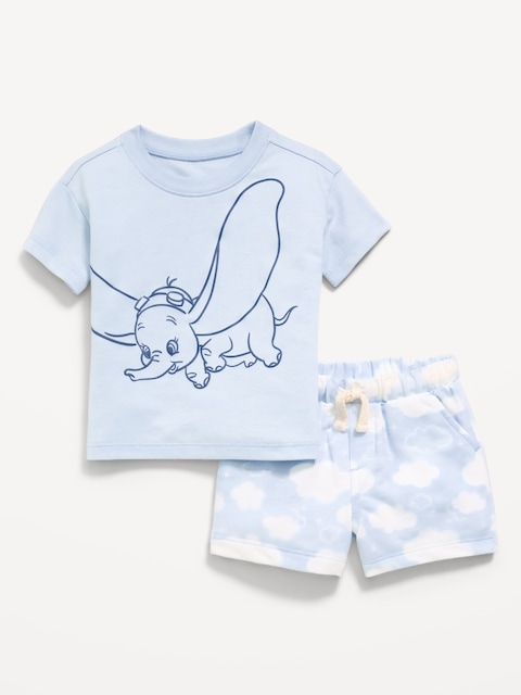 ENSEMBLE HAUT ET SHORT EN JERSEY BOUCLETTE DUMBO DE DISNEY © POUR BÉBÉ