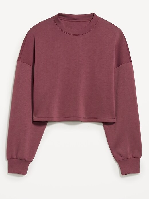 Image number 5 showing, Bounce Fleece Crew-Neck Cropped Top
