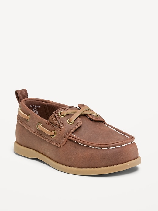 Image number 1 showing, Faux-Suede Boat Shoes for Toddler Boys