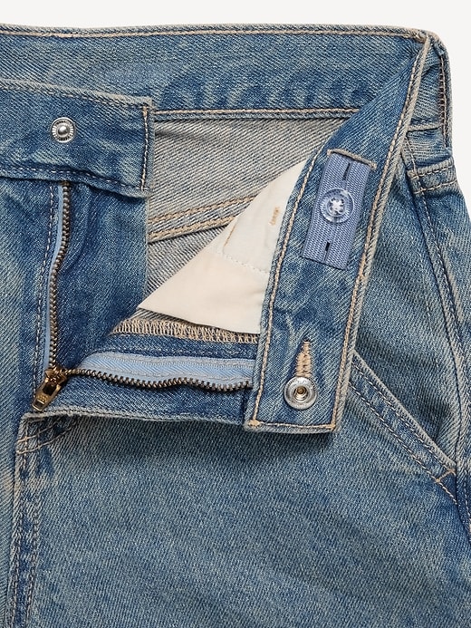 L'image numéro 5 présente Bermuda en jean utilitaire coupe très généreuse pour garçon