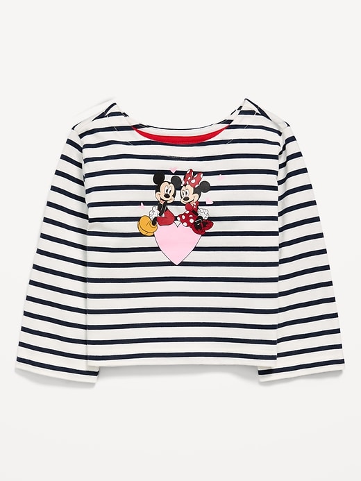Image number 2 showing, Old Navy x Disney Mickey Mouse & Minnie Mouse Boxy Boat-Neck T-Shirt for Toddler Girls