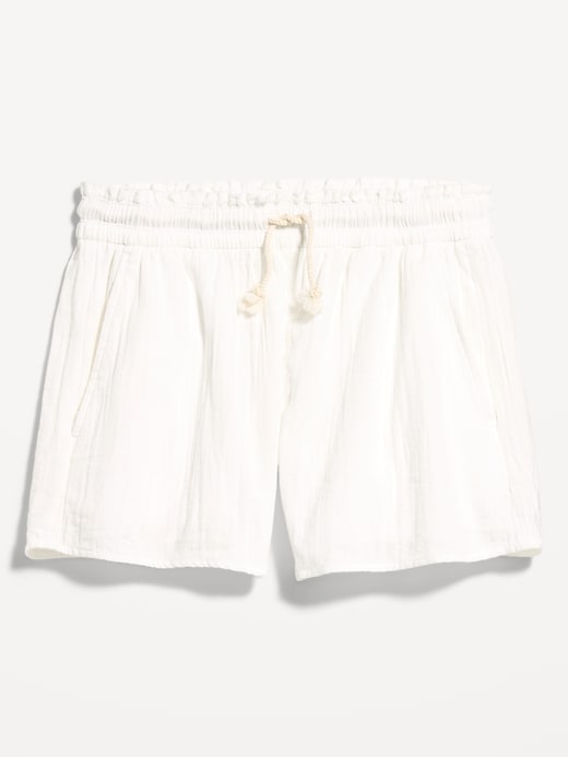 Image number 4 showing, High-Waisted Crinkle Gauze Shorts
