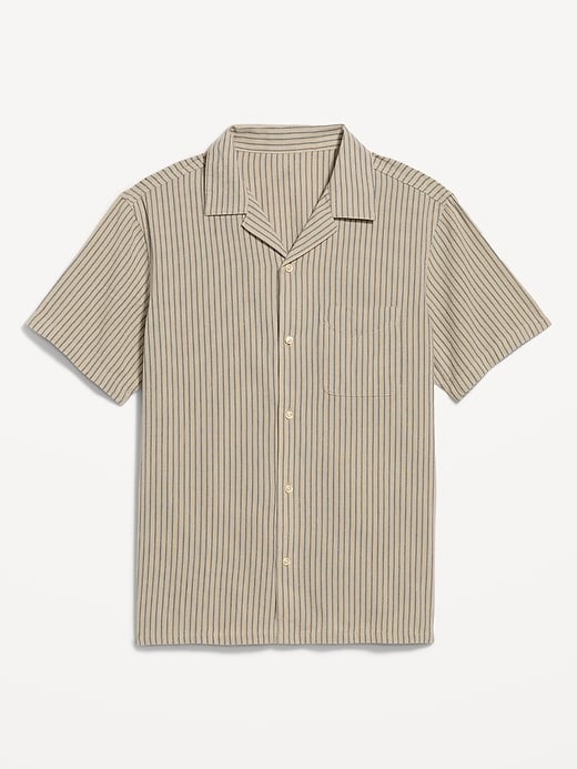 Image number 1 showing, Short-Sleeve Striped Camp Shirt