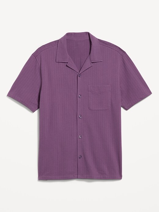 Image number 4 showing, Short-Sleeve Textured Camp Shirt
