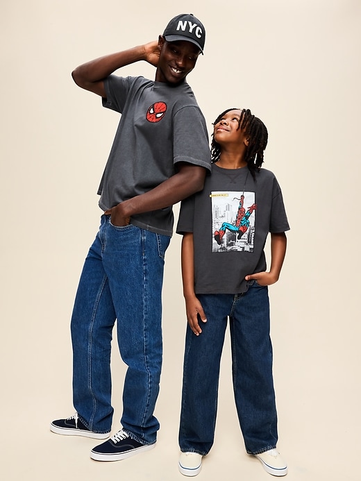 Image number 2 showing, Old Navy x Marvel Spider-Man Boxy Heavyweight Graphic T-Shirt for Men