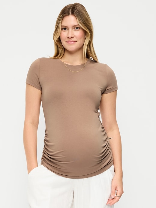 Image number 1 showing, Maternity Crew-Neck T-Shirt