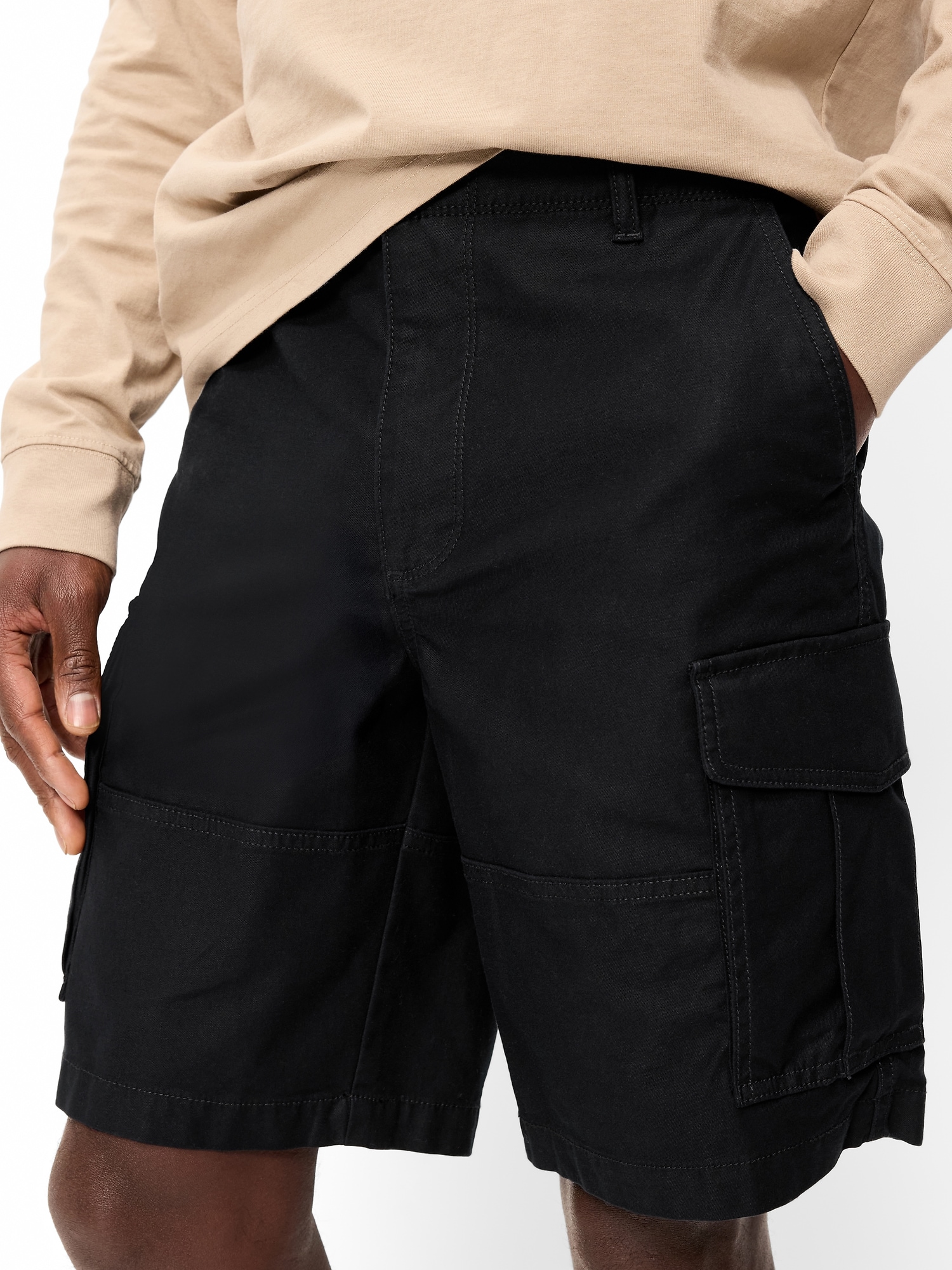 90's Loose Lived-In Cargo Shorts -- 10-inch inseam