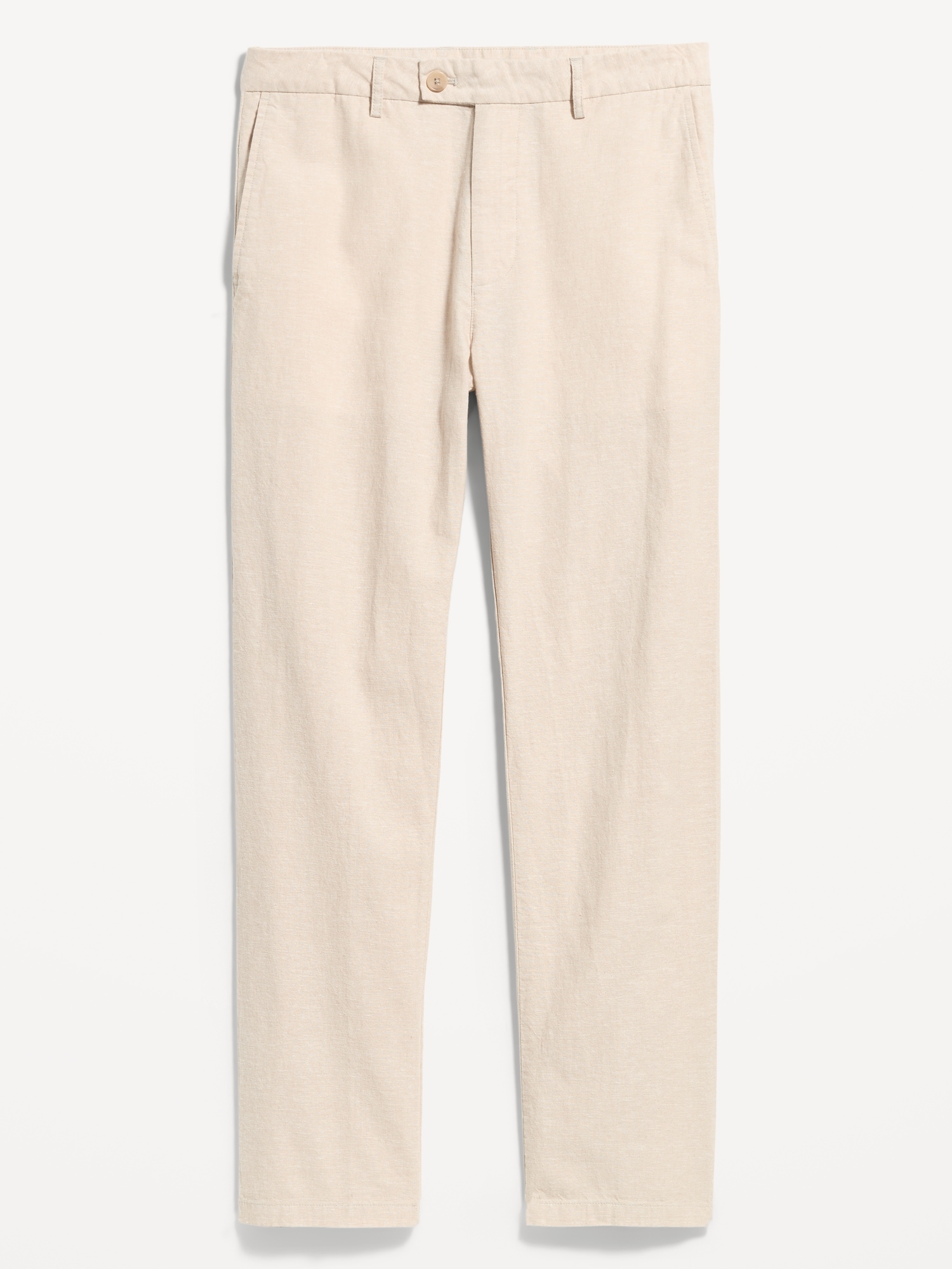 90's Straight-Fit Linen-Blend Dress Pants