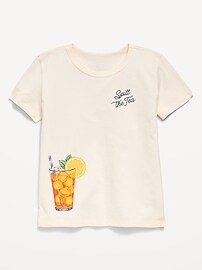 Image number 1 showing, Short-Sleeve Graphic T-Shirt for Girls