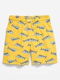 Image number 1 showing, Printed Swim Trunks for Boys