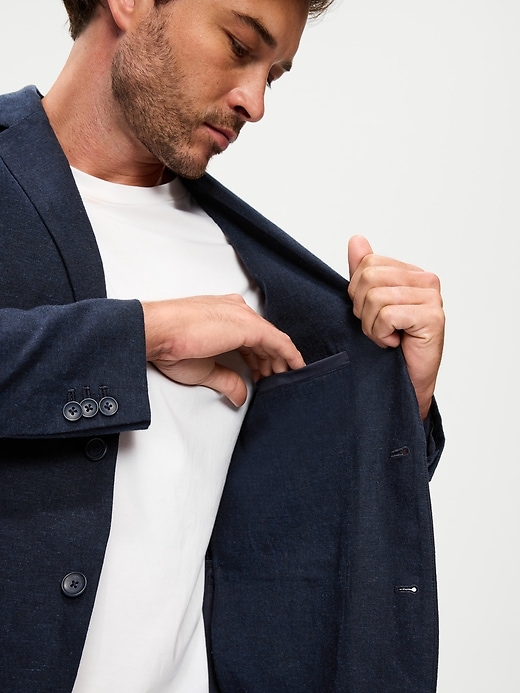 Image number 6 showing, Relaxed Unlined Linen-Blend Blazer