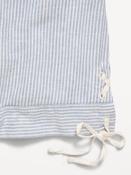 Image number 4 showing, Sleeveless Striped Tie-Knot Linen-Blend Top for Girls