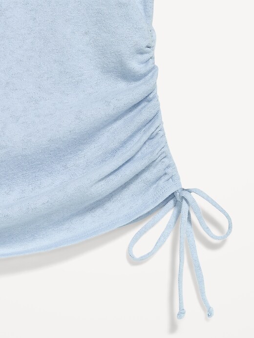 Image number 4 showing, Cap-Sleeve Shirred Side Top