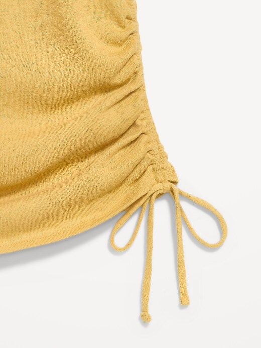 Image number 4 showing, Cap-Sleeve Shirred Side Top