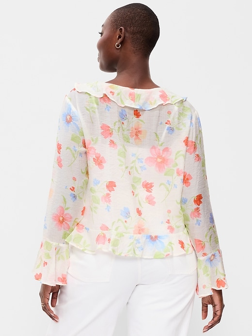Image number 6 showing, Bell-Sleeve Ruffle Top