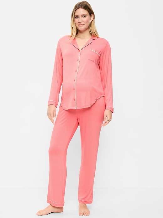 Image number 1 showing, Maternity Classic Pajama Set