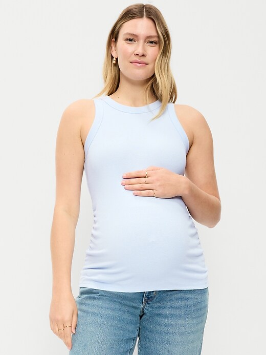 Image number 1 showing, Maternity High-Neck Tank Top