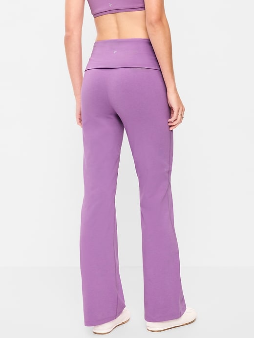 Image number 2 showing, High-Waisted PowerChill Fold-Over Bootcut Leggings