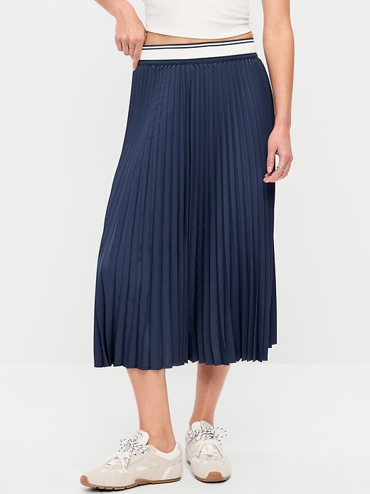 Image number 1 showing, StretchTech Pleated Midi Skirt