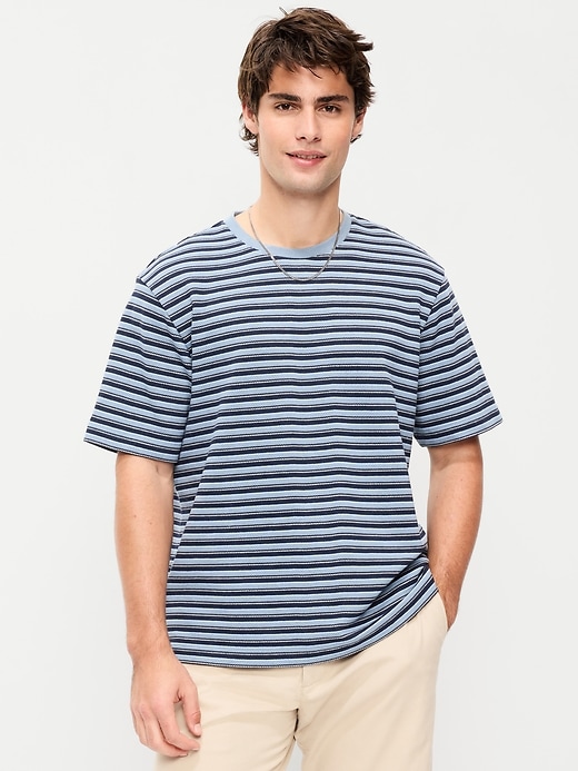 Image number 1 showing, Textured-Knit Striped T-Shirt