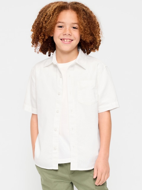 CHEMISE OXFORD À POCHE À MANCHES COURTES POUR GARÇON