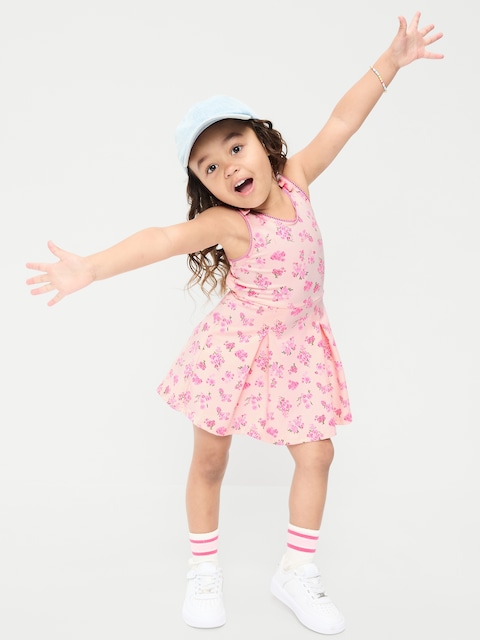Printed Sleeveless Athletic Dress for Toddler Girls