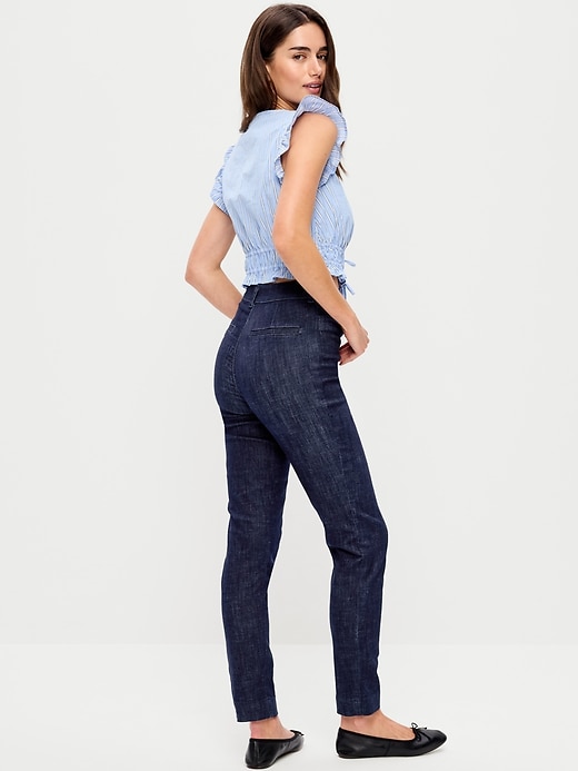 L'image numéro 3 présente Pantalon Pixie droit à taille haute