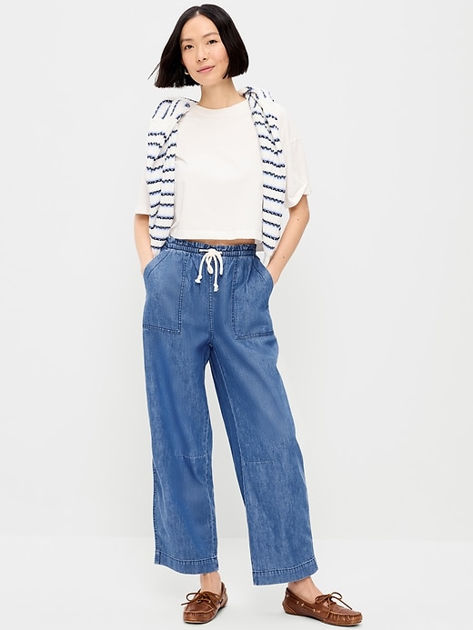 Image number 1 showing, High-Waisted Utility Ankle Pants