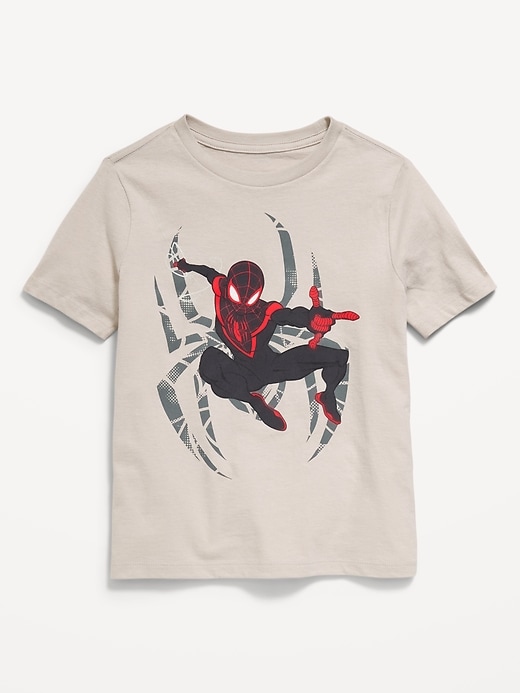 L'image numéro 1 présente T-shirt à imprimé de Miles Morales Marvel™ unisexe pour enfant